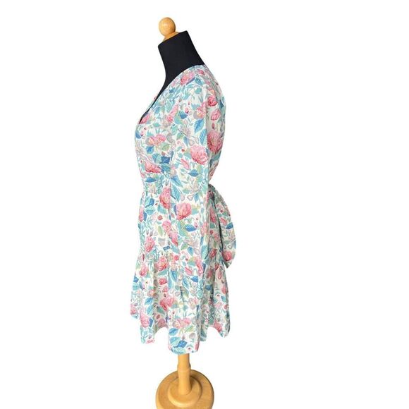 La Vie Rebecca Taylor Women's Long Sleeve Paint Garden Dress SIZE S MSRP $295 - Picture 12 of 13